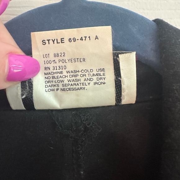 A. Byer Vintage Black Women's Cropped Jacket with Fringe Size Medium - Picture 6 of 7